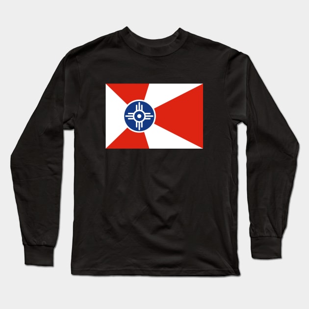 Flag of Wichita, Kansas Long Sleeve T-Shirt by brigadeiro